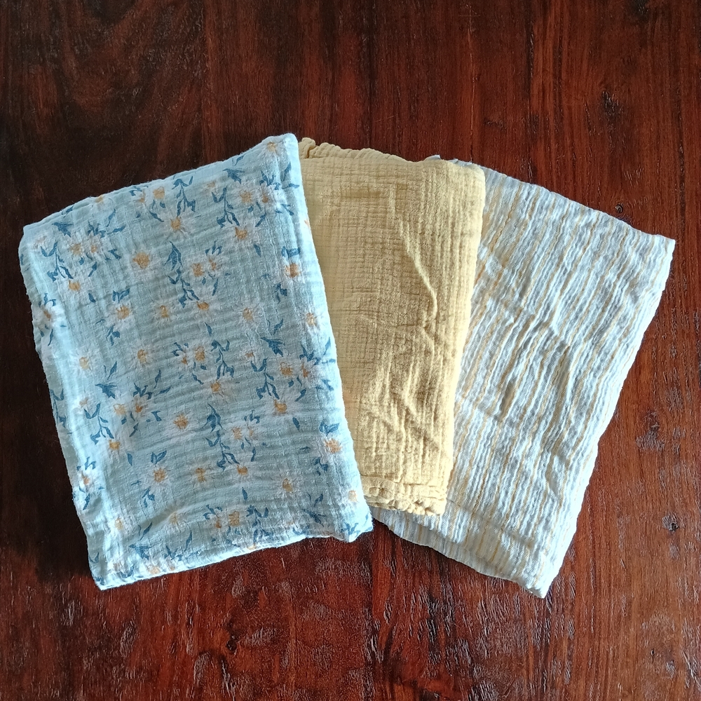 3 Modern Baby Muslin Blankets